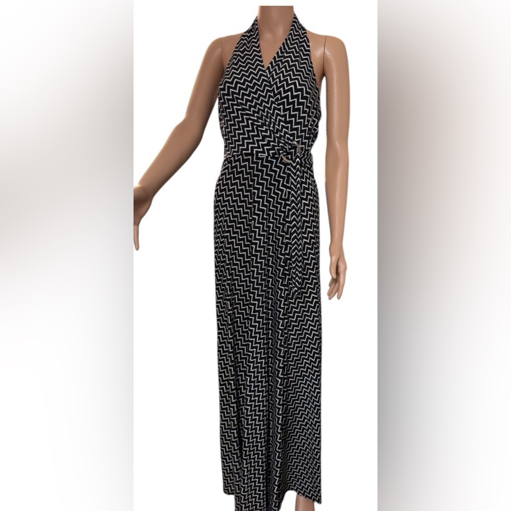 Black and White Zigzag Maxi Skirt
